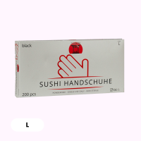Takori TPE Sushihandschuhe L Schwarz 10x200Stück Karton