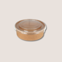 Cardboard Salad Bowl, 750 ml, Ø 148 mm, Brown, 300...