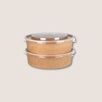 Cardboard Salad Bowl, 750 ml, Ø 148 mm, Brown, 300 pieces